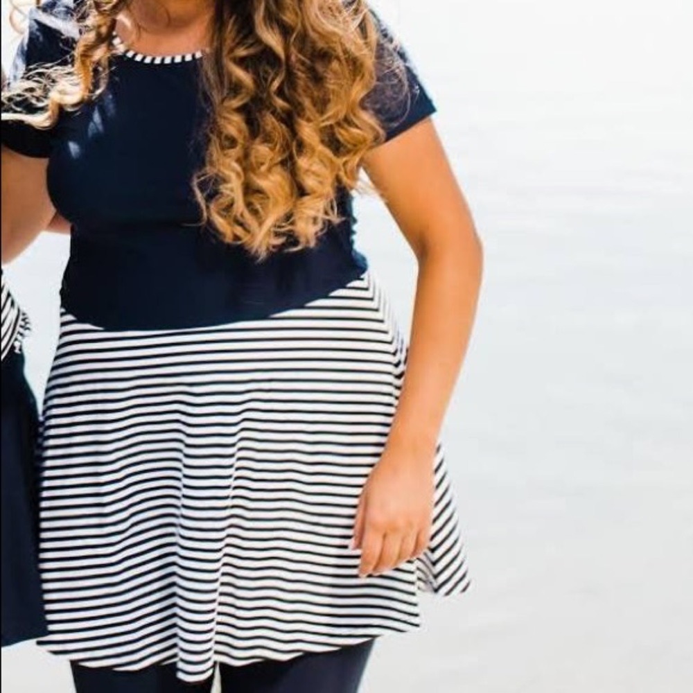 NEW Plus Size ModLi Calypsa Vintage Swim Dress & Swim Capris